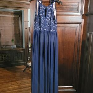 Chic Navy Blue Maxi Dress